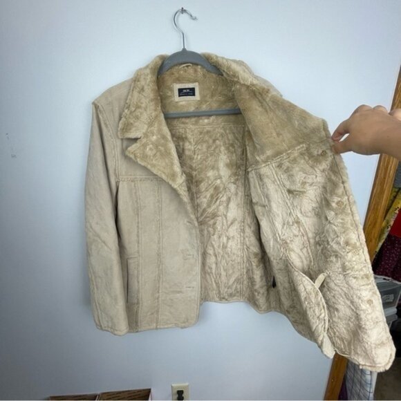 Vintage‎ Leather Shearling Y2K Jacket - Picture 2 of 12